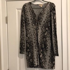 Michael Kors snakeskin knit dress with zipper